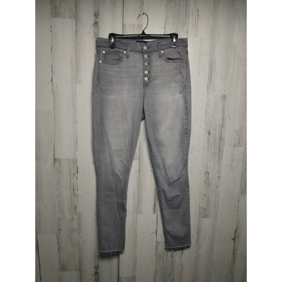 Gap Jeans Womens 12/31 Regular High Rise Legging High Button Cut Off 32x28 - Picture 1 of 10